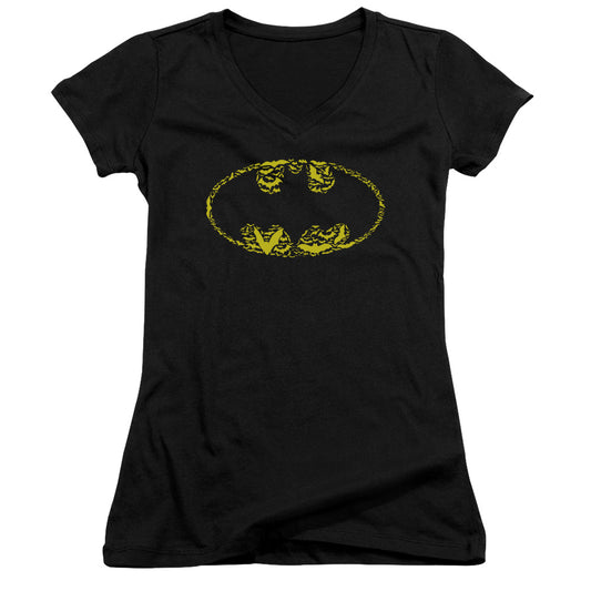 Batman - Bats On Bats - Junior V-neck - Black
