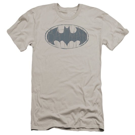 Batman - Water Sketch Signal-premuim Canvas Adult Slim Fit 30/1 - Silver