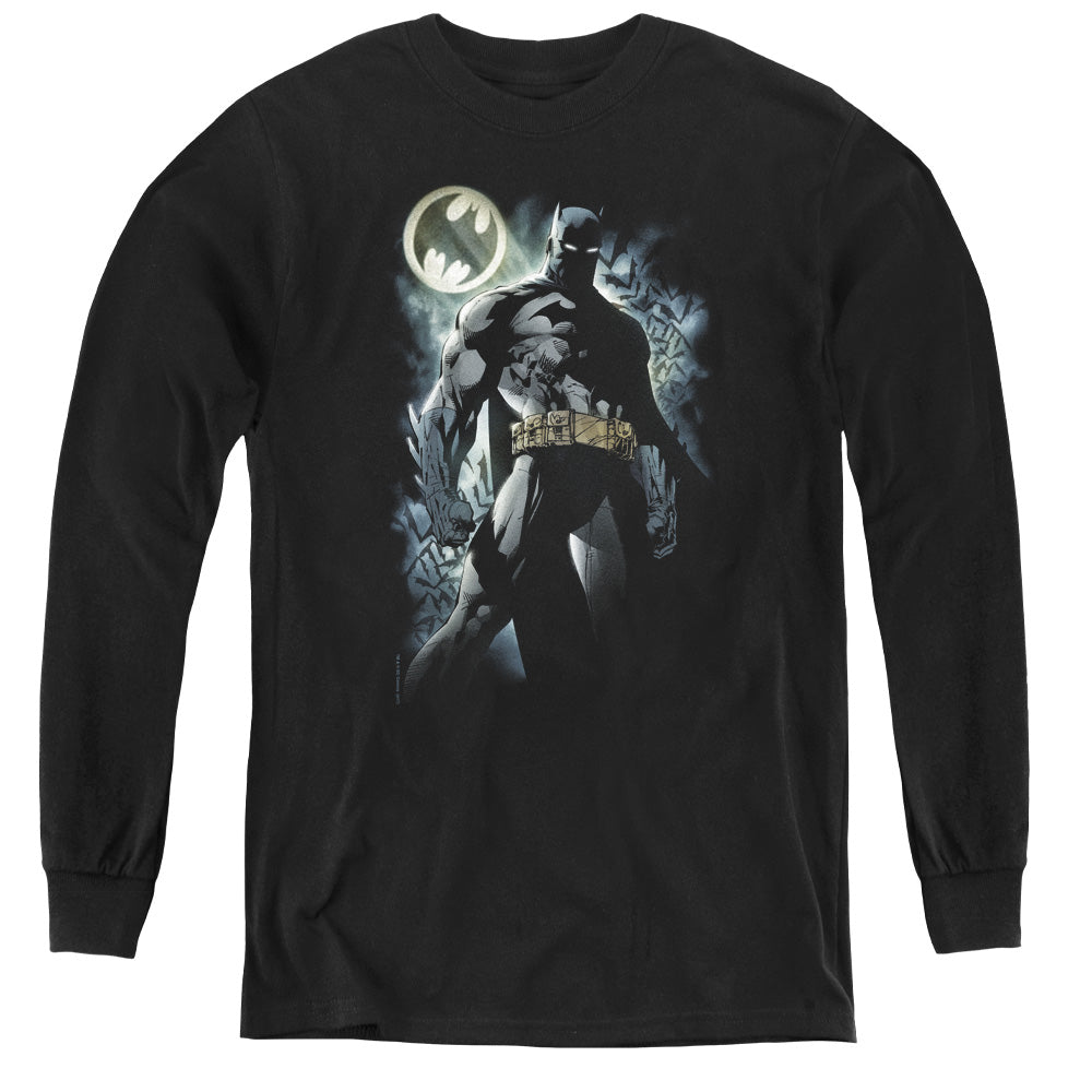 Batman - The Knight - Youth Long Sleeve Tee - Black