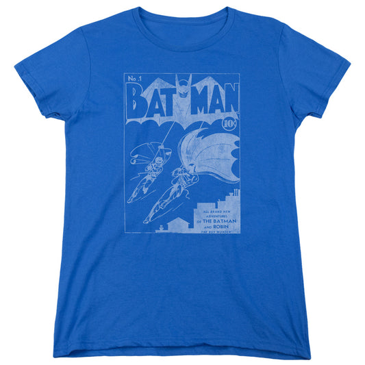 Batman - Issue 1 Cover - Short Sleeve Womens Tee - Royal Blue T-shirt