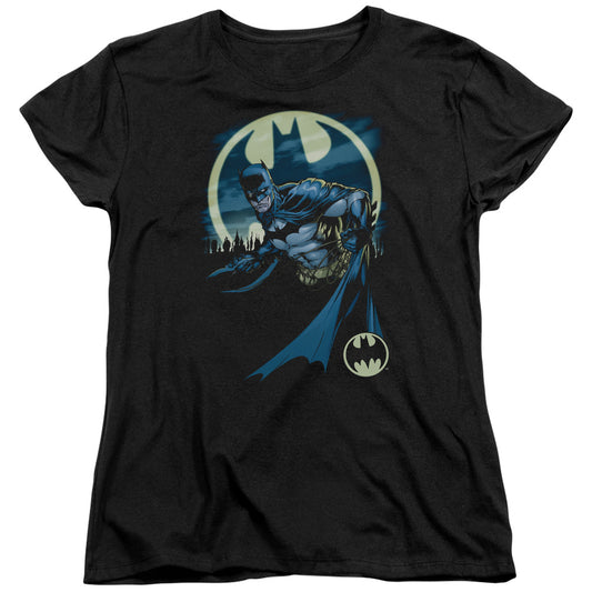 Batman - Heed The Call - Short Sleeve Womens Tee - Black T-shirt