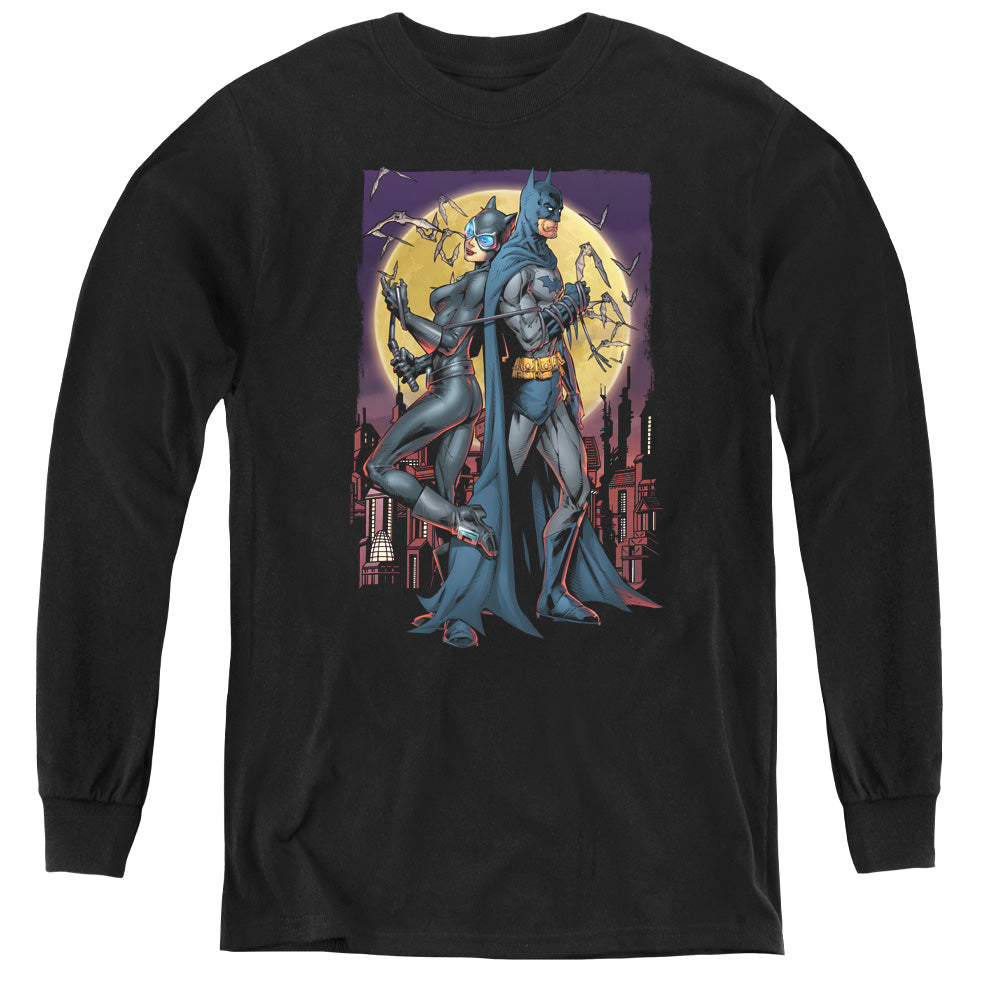 Batman - Paint The Town Red - Youth Long Sleeve Tee - Black