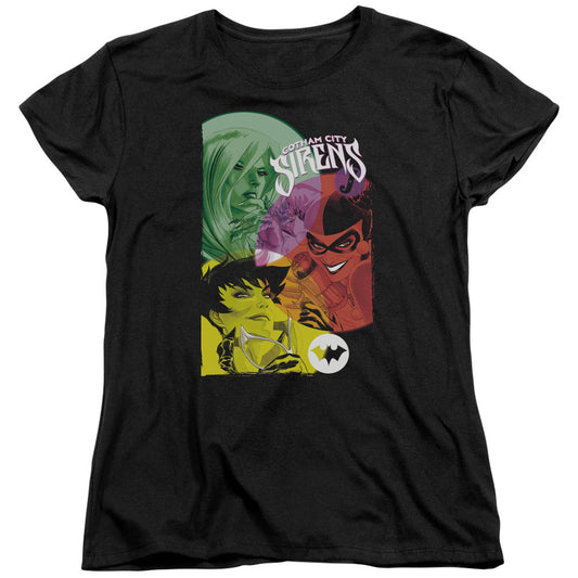 Batman - Gotham Sirens - Short Sleeve Womens Tee - Black T-shirt