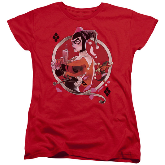 BATMAN HARLEY Q - S/S WOMENS TEE - RED T-Shirt