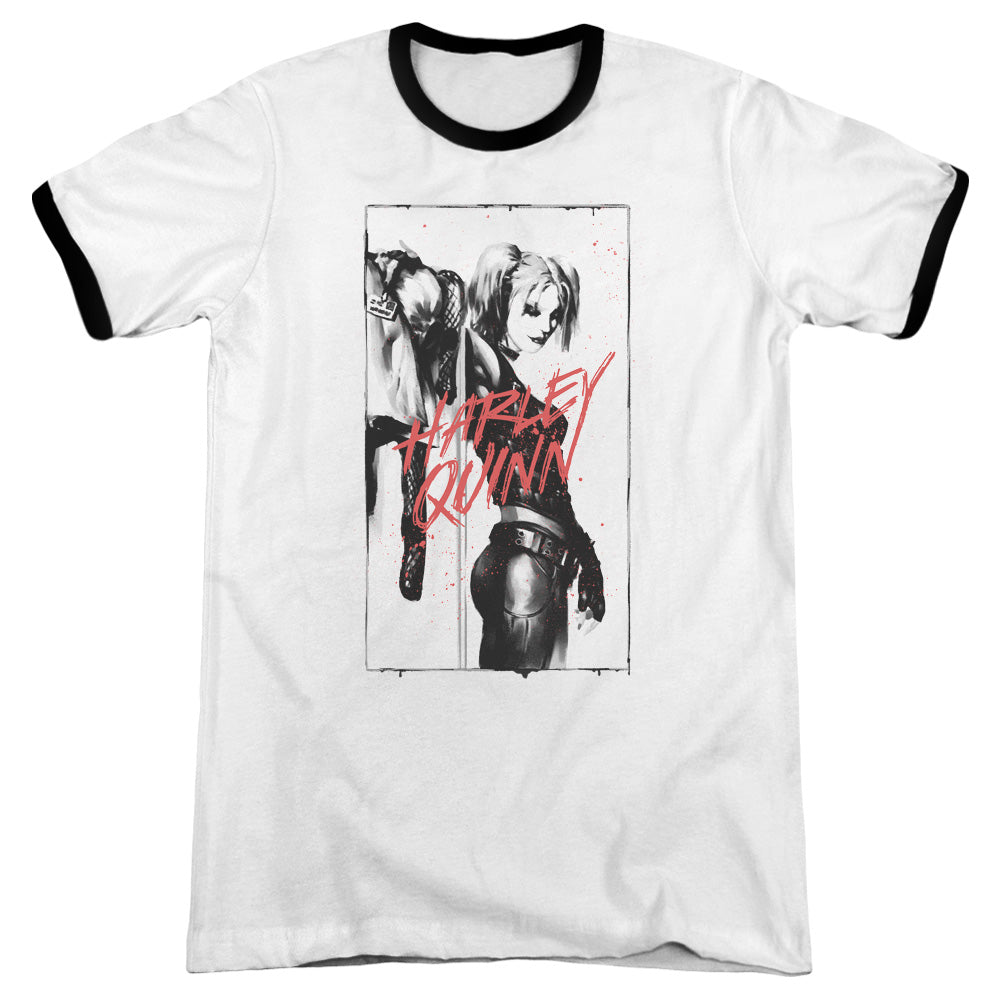 Batman - Inked Quinn - Adult Ringer - White/black