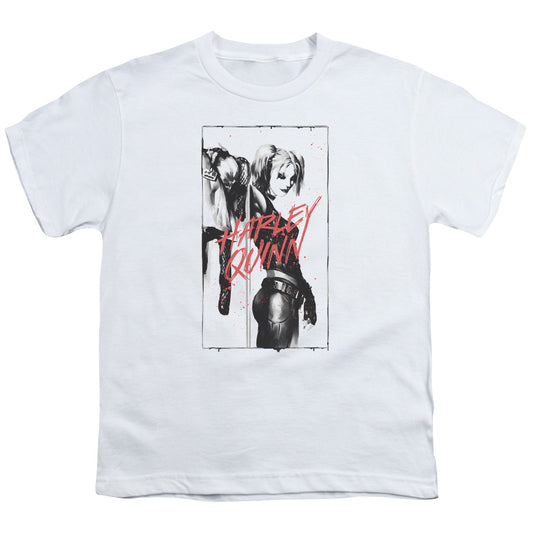Batman - Inked Quinn - Short Sleeve Youth 18/1 - White T-shirt