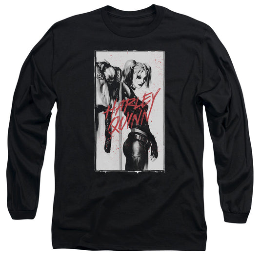 Batman - Inked Quinn - Long Sleeve Adult 18/1 - Black T-shirt