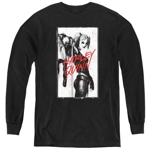 Batman - Inked Quinn - Youth Long Sleeve Tee - Black