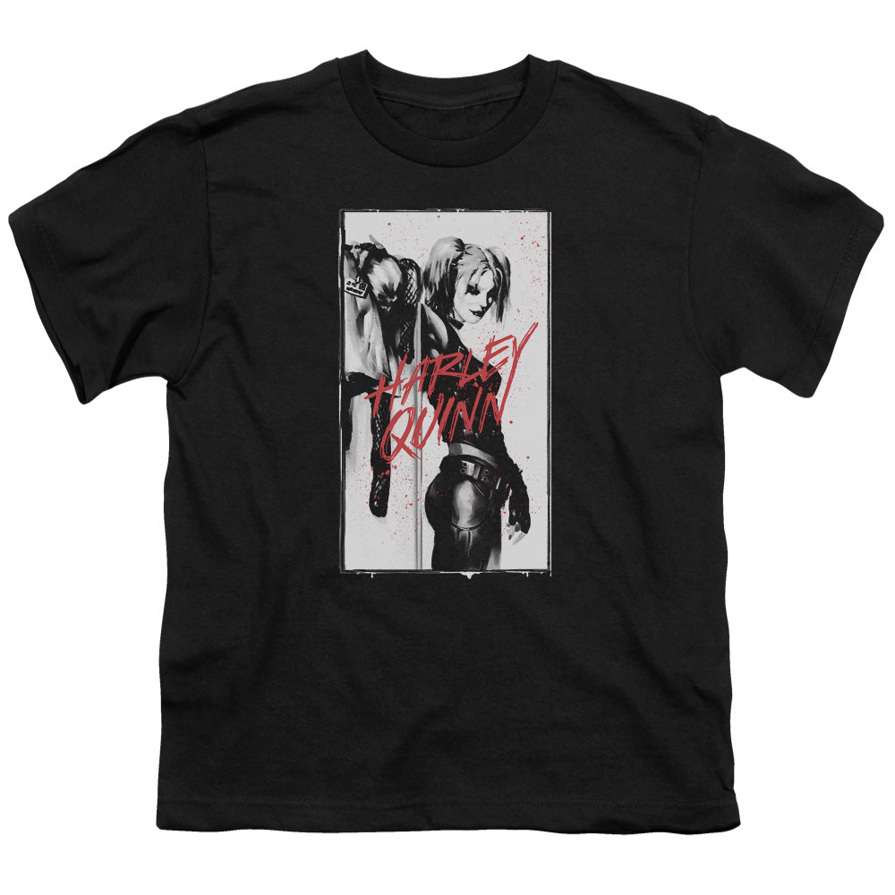 Batman - Inked Quinn - Short Sleeve Youth 18/1 - Black T-shirt