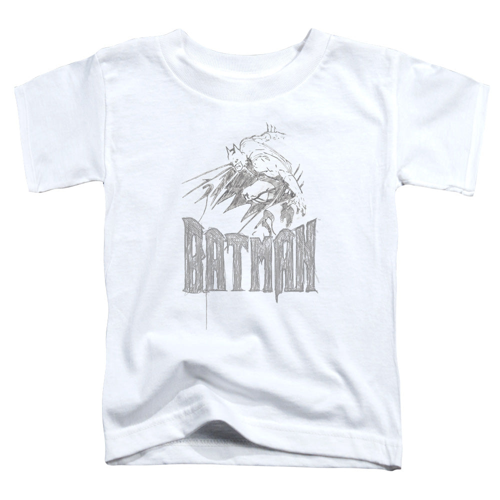 Batman - Knight Sketch - Short Sleeve Toddler Tee - White T-shirt