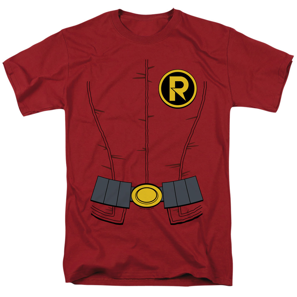 Batman - New Robin Uniform - Short Sleeve Adult 18/1 - Cardinal T-shirt
