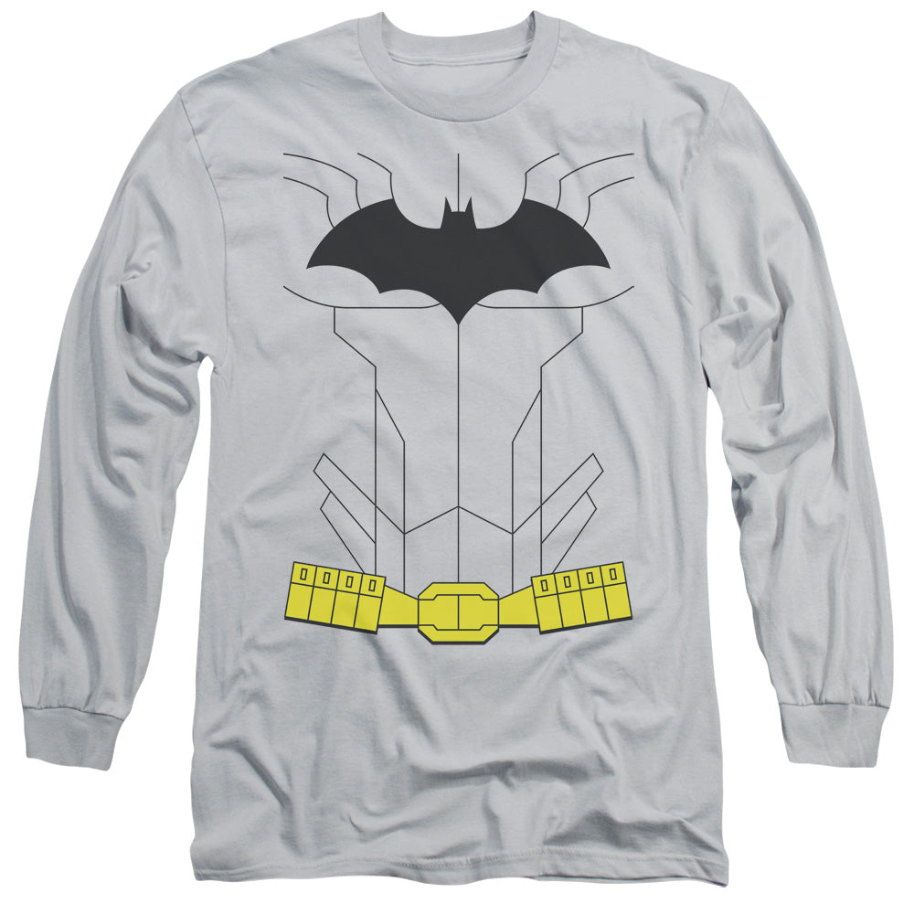 Batman - New Batman Uniform - Long Sleeve Adult 18/1 - Silver T-shirt