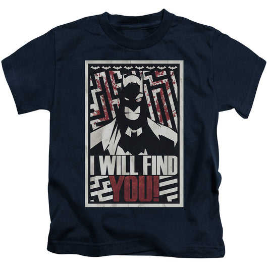 BATMAN I WILL FND YOU - S/S JUVENILE 18/1 - NAVY - T-Shirt