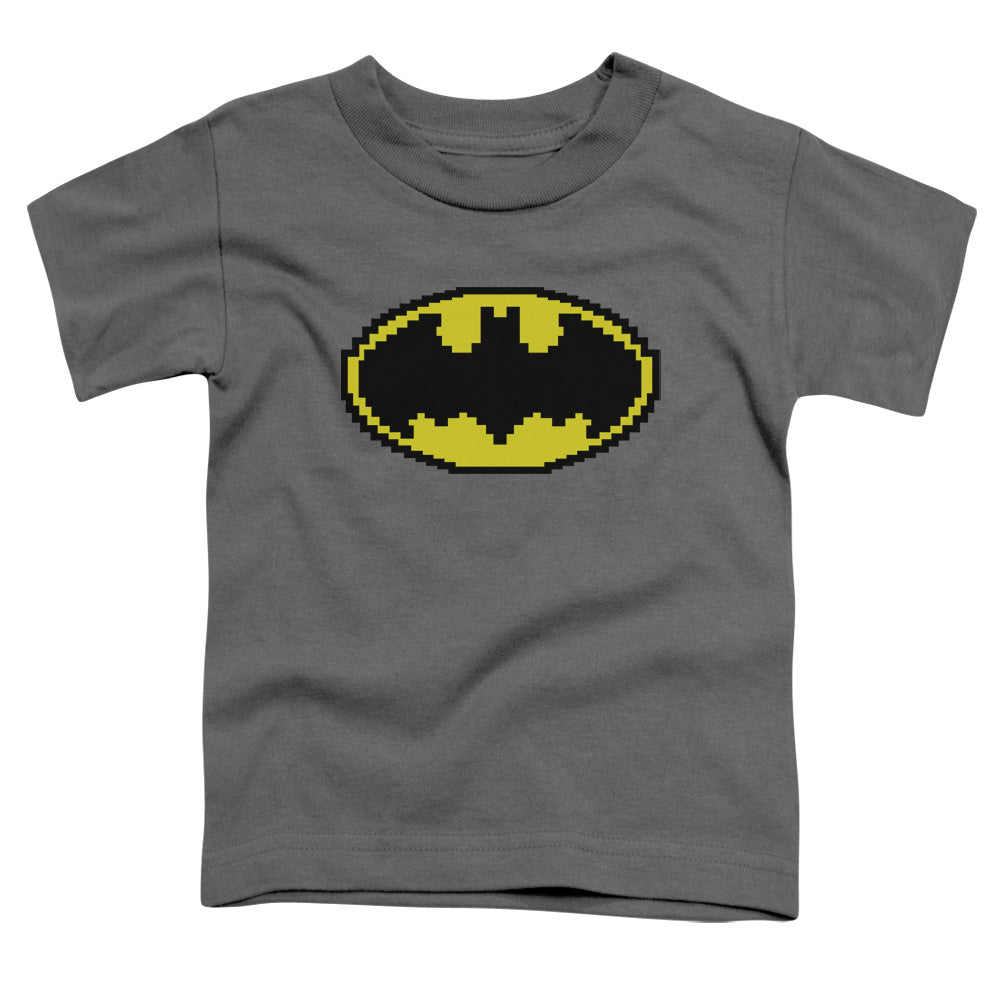 Batman - Pixel Symbol - Short Sleeve Toddler Tee - Charcoal T-shirt