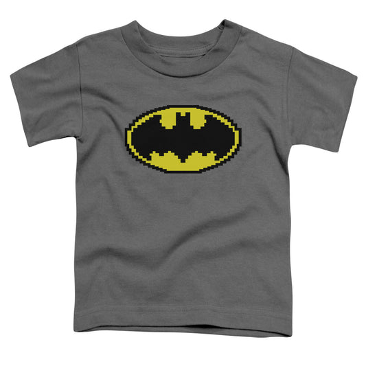 Batman - Pixel Symbol - Short Sleeve Toddler Tee - Charcoal T-shirt