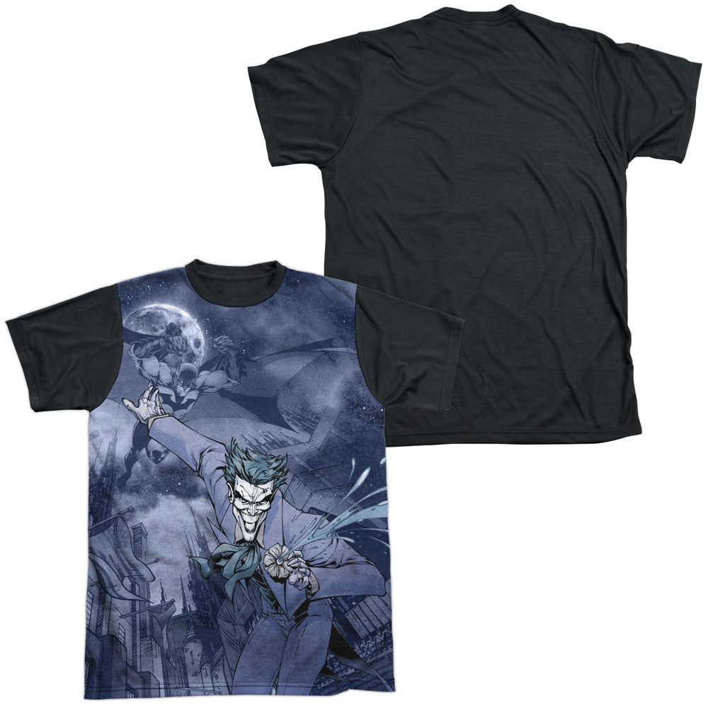 Batman - Catch The Joker - Short Sleeve Adult White Front Black Back   - White T-shirt