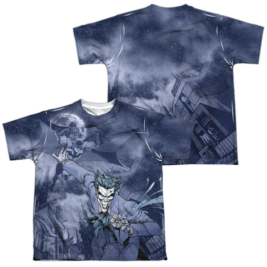 Batman - Catch The Joker - Short Sleeve Youth Poly Crew - White T-shirt