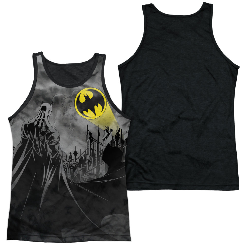Batman - Heed The Call - Adult Poly Tank Top Black Back - White