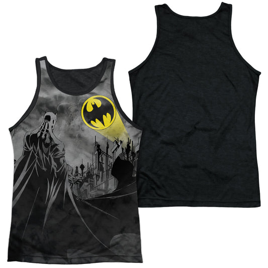 Batman - Heed The Call - Adult Poly Tank Top Black Back - White