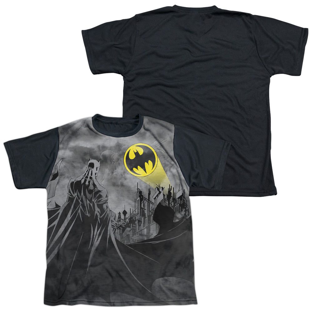 Batman - Heed The Call - Short Sleeve Youth White Front Black Back   - White T-shirt