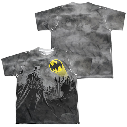 Batman - Heed The Call - Short Sleeve Youth Poly Crew - White T-shirt