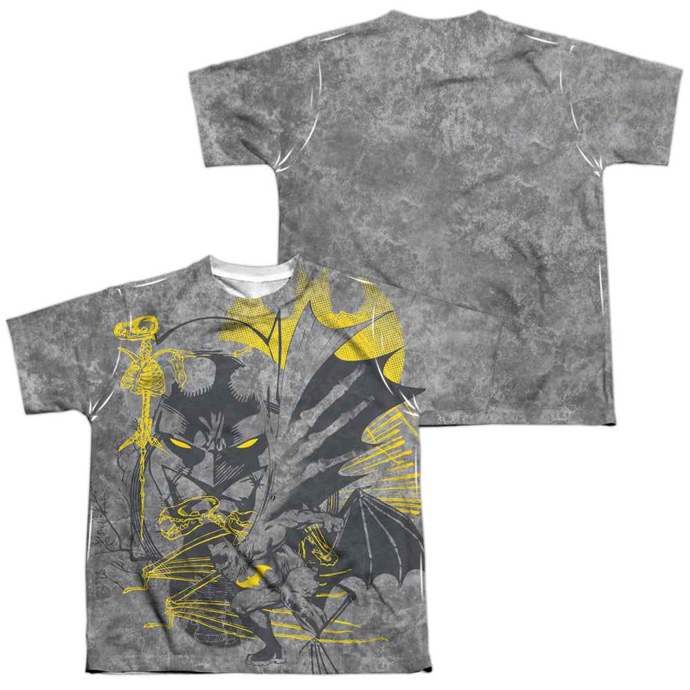 Batman - Symbiotic - Short Sleeve Youth Poly Crew - White T-shirt