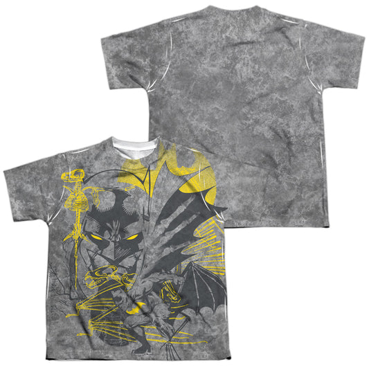 Batman - Symbiotic - Short Sleeve Youth Poly Crew - White T-shirt