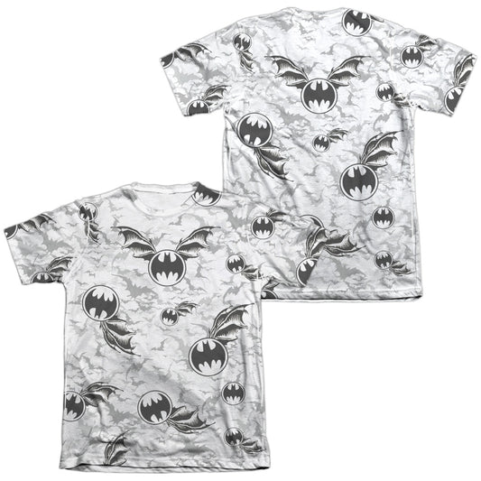 Batman - Bat Flight (Front/back Print) - Adult 65/35 Poly/cotton Short Sleeve Tee - White T-shirt