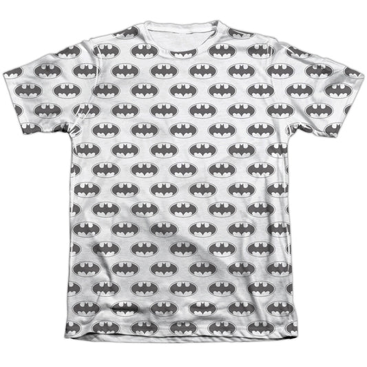 Batman - Bats All Over - Adult 65/35 Poly/cotton Short Sleeve Tee - White T-shirt