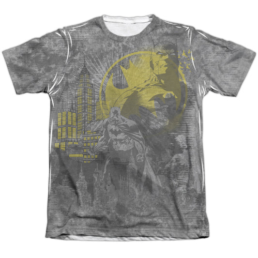 Batman - Dark City - Adult 65/35 Poly/cotton Short Sleeve Tee - White T-shirt