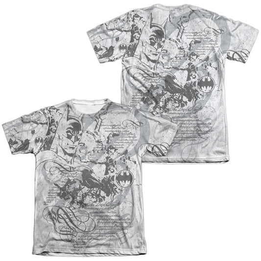 Batman - Tale Of The Dark Knight (Front/back Print) - Adult 65/35 Poly/cotton Short Sleeve Tee - White T-shirt