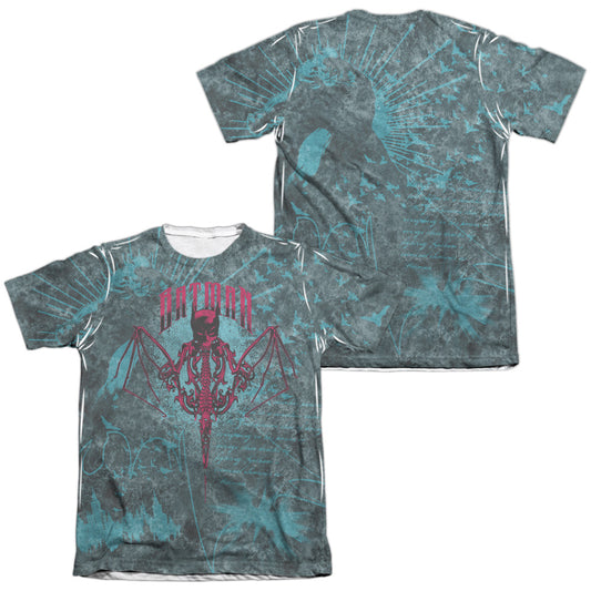 Batman - Carpe Nocturn (Front/back Print) - Adult 65/35 Poly/cotton Short Sleeve Tee - White T-shirt