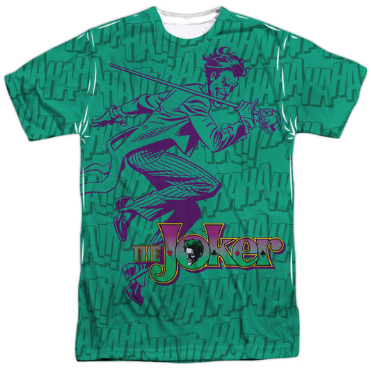 Batman - Merriment -  Short Sleeve Adult 100% Poly Crew - White T-shirt