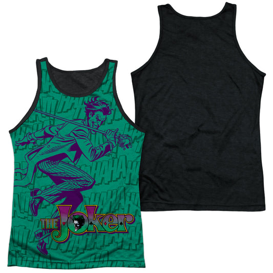 Batman - Merriment - Adult Poly Tank Top Black Back - White