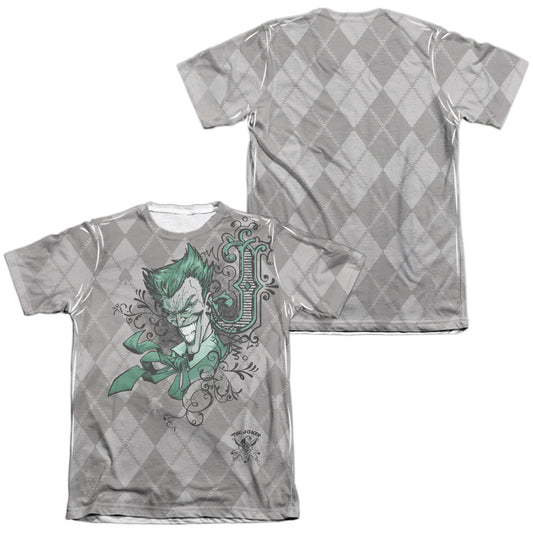 Batman - Jokergyle (Front/back Print) - Adult 65/35 Poly/cotton Short Sleeve Tee - White T-shirt