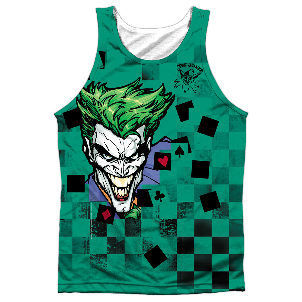 Batman - Boxed Clown - Adult 100% Poly Tank Top - White