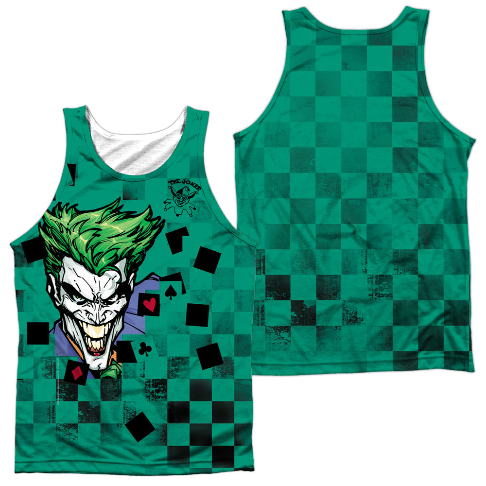 Batman - Boxed Clown - Adult 100% Poly Tank Top - White