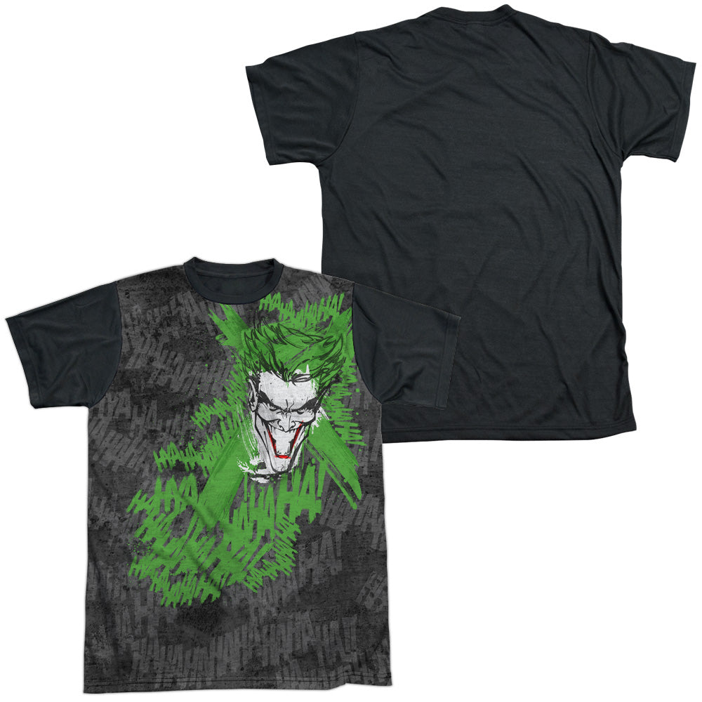 Batman - Whats So Funny - Short Sleeve Adult White Front Black Back   - White T-shirt