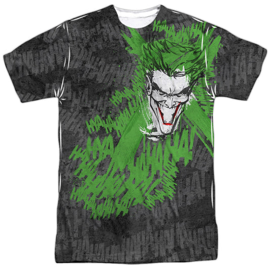 Batman - Whats So Funny - Short Sleeve Adult Poly Crew - White T-shirt