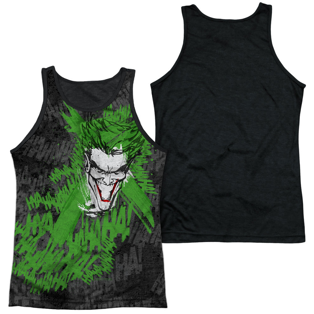 Batman - Whats So Funny - Adult Poly Tank Top Black Back - White