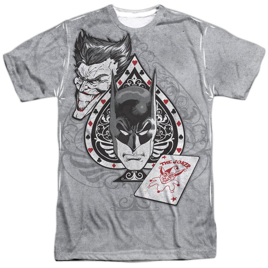 Batman - Ace -  Short Sleeve Adult 100% Poly Crew - White T-shirt