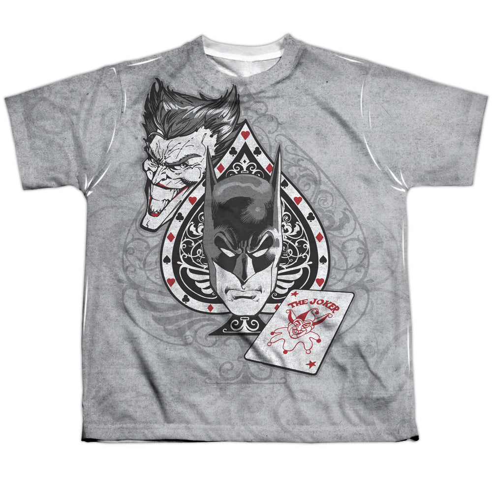 Batman - Ace - Short Sleeve Youth Poly Crew - White T-shirt
