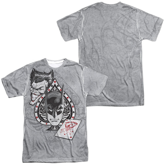 Batman - Ace (Front/back Print) -  Short Sleeve Adult 100% Poly Crew - White T-shirt