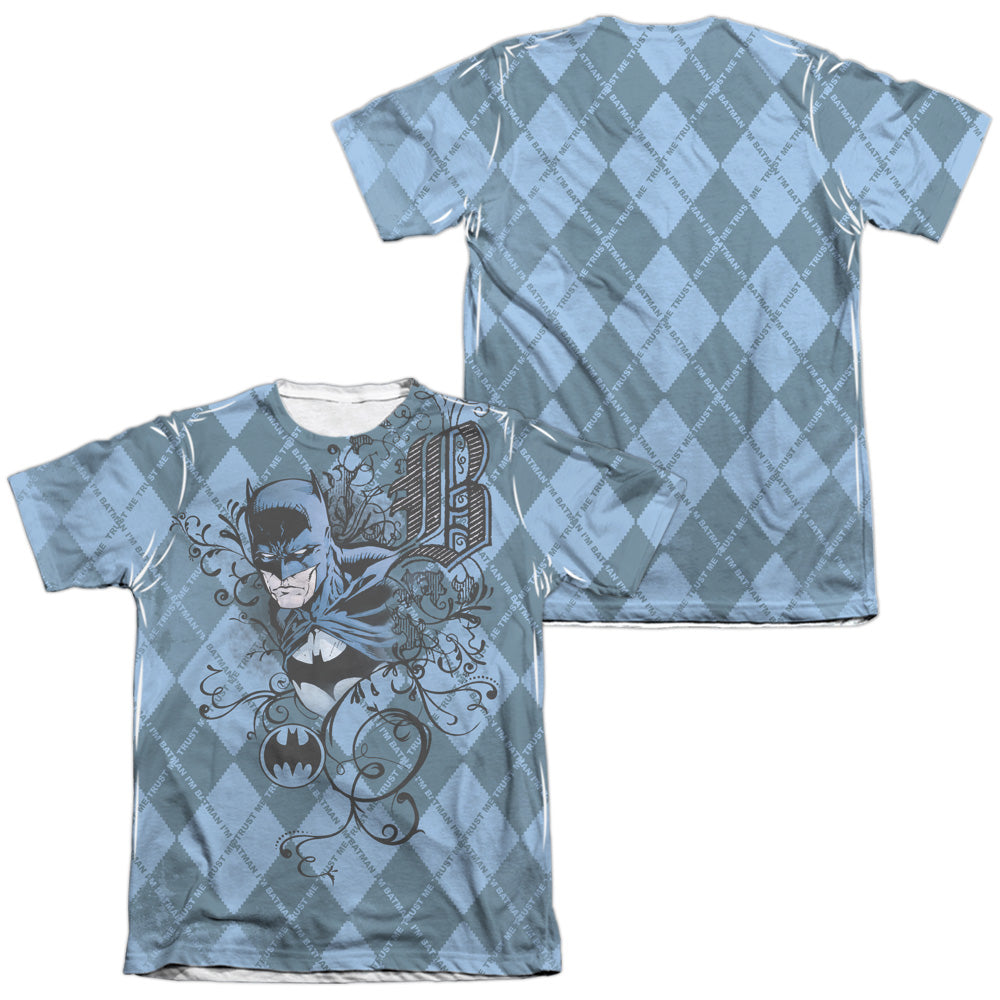 Batman - Batgyle (Front/back Print) - Adult 65/35 Poly/cotton Short Sleeve Tee - White T-shirt