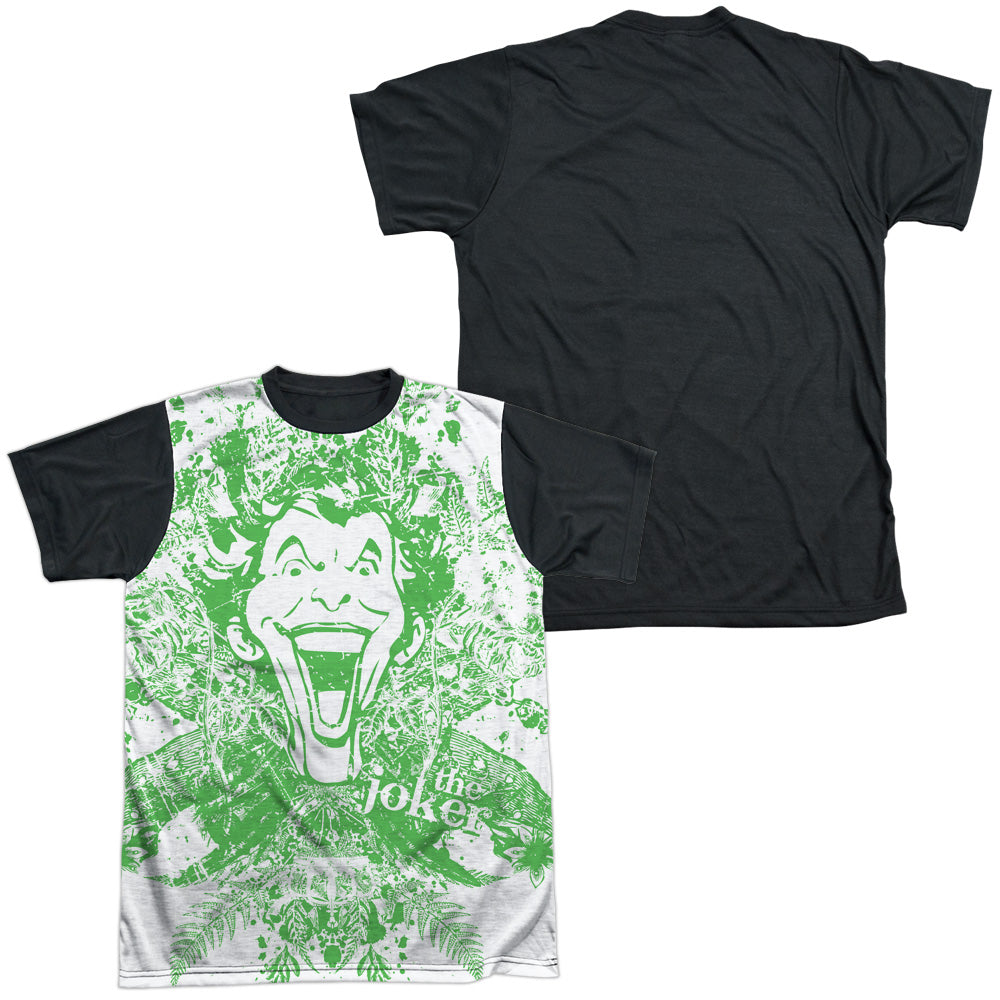Batman - Joker In The Wild - Short Sleeve Adult White Front Black Back   - White T-shirt