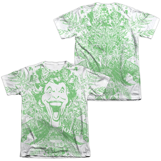 Batman - Joker In The Wild (Front/back Print) - Adult 65/35 Poly/cotton Short Sleeve Tee - White T-shirt