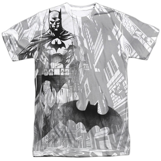 Batman - Vigilance - Short Sleeve Adult Poly Crew - White T-shirt