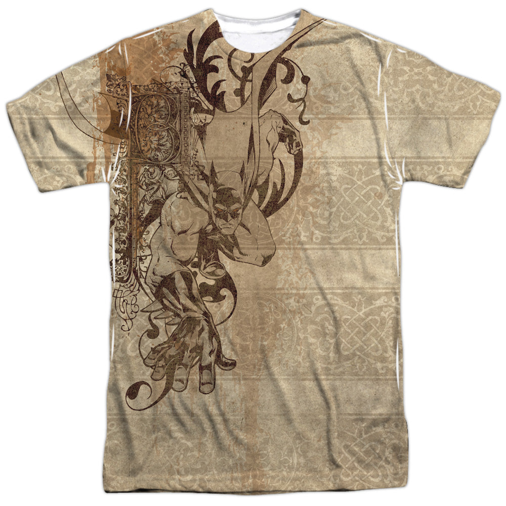 Batman - B Is For Batman -  Short Sleeve Adult 100% Poly Crew - White T-shirt