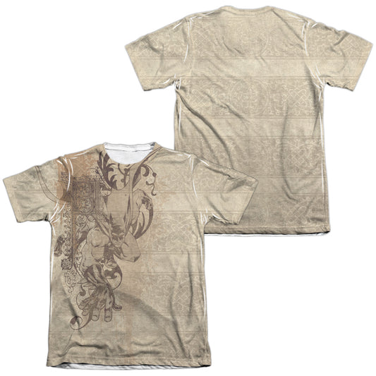 Batman - B Is For Batman (Front/back Print) - Adult 65/35 Poly/cotton Short Sleeve Tee - White T-shirt