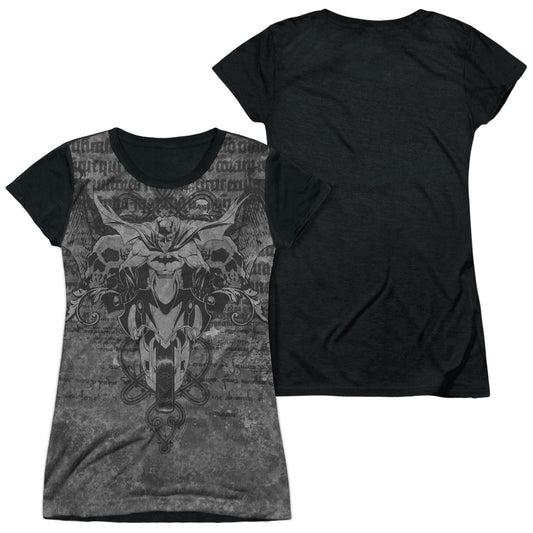 Batman - Ride Free - Short Sleeve Junior Poly Black Back - White T-shirt